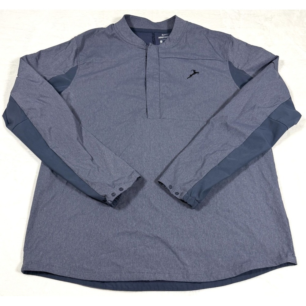 Nike Shield Half Zip‎ Pullover Men's Large Blue Golf 892211 Wind Lightweight